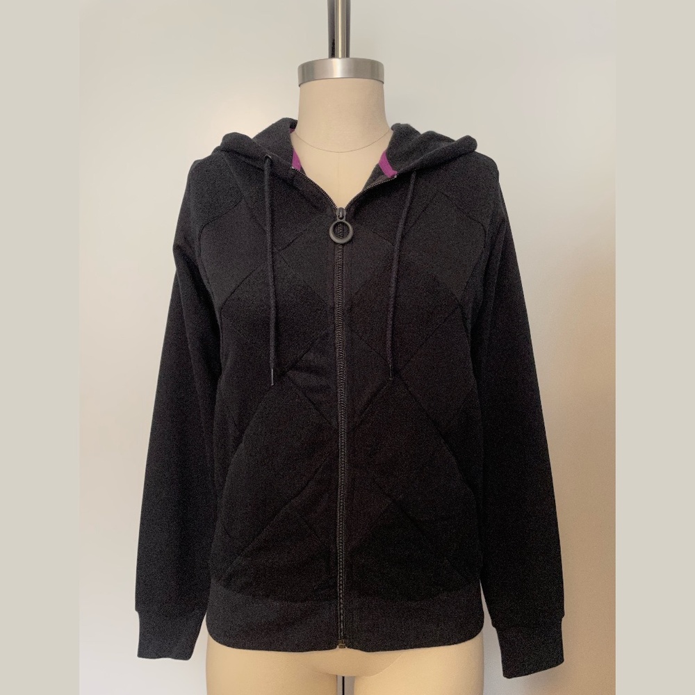 Stussy Girls Argyle Patch Hoodie – Black Size M